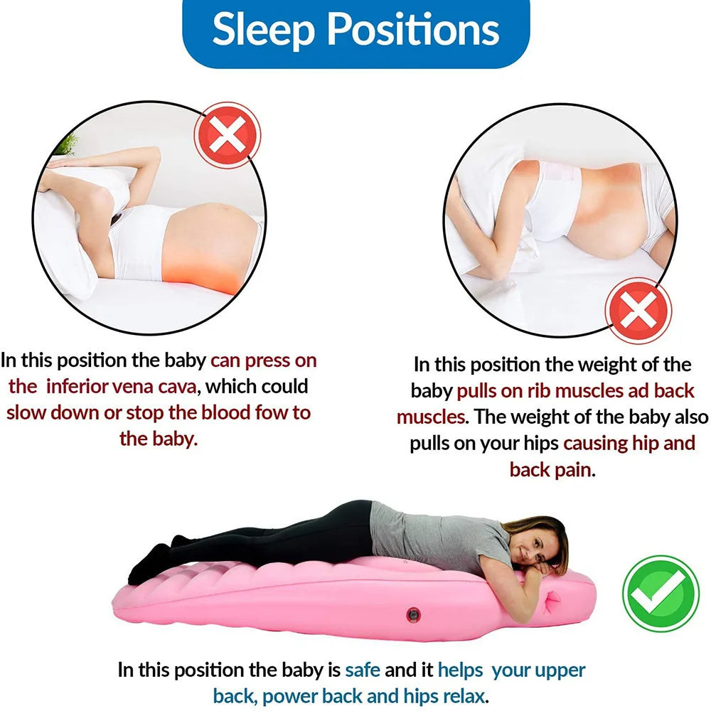O-Type Yoga Mat for Pregnant Women Inflatable Mat Mattress Maternity Pregnancy Pillow for Sleeping