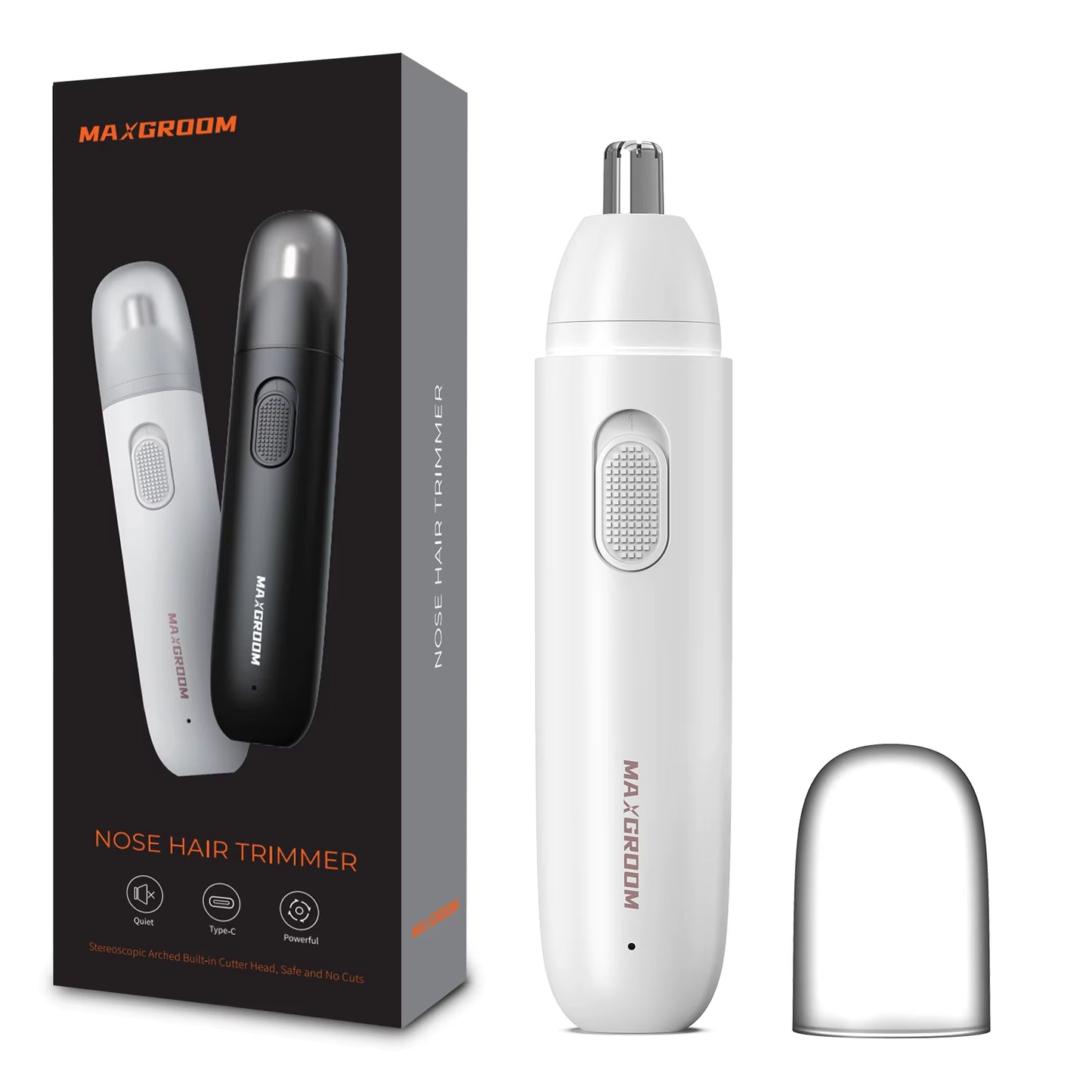 Nose Hair Trimmer for Men Rechargeable 360 Rotating Dual-Blade Electric Shaver Eyebrows Nose Hair Trimmer Painless Safe