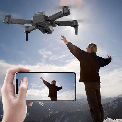 Professional Drone E88 4K Wide-Angle HD 1080P Camera Wifi FPV Height Hold Foldable RC Drone Quadrotor Helicopter Children'S Toys
